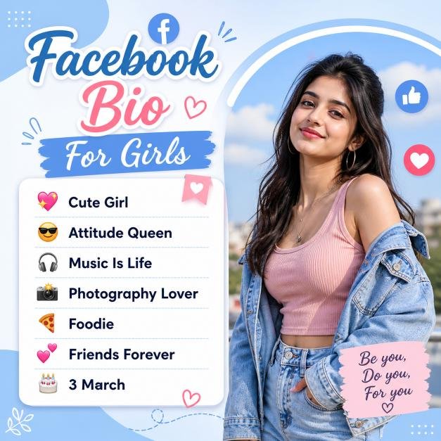 Cute & Attitude Facebook Bio For Girls